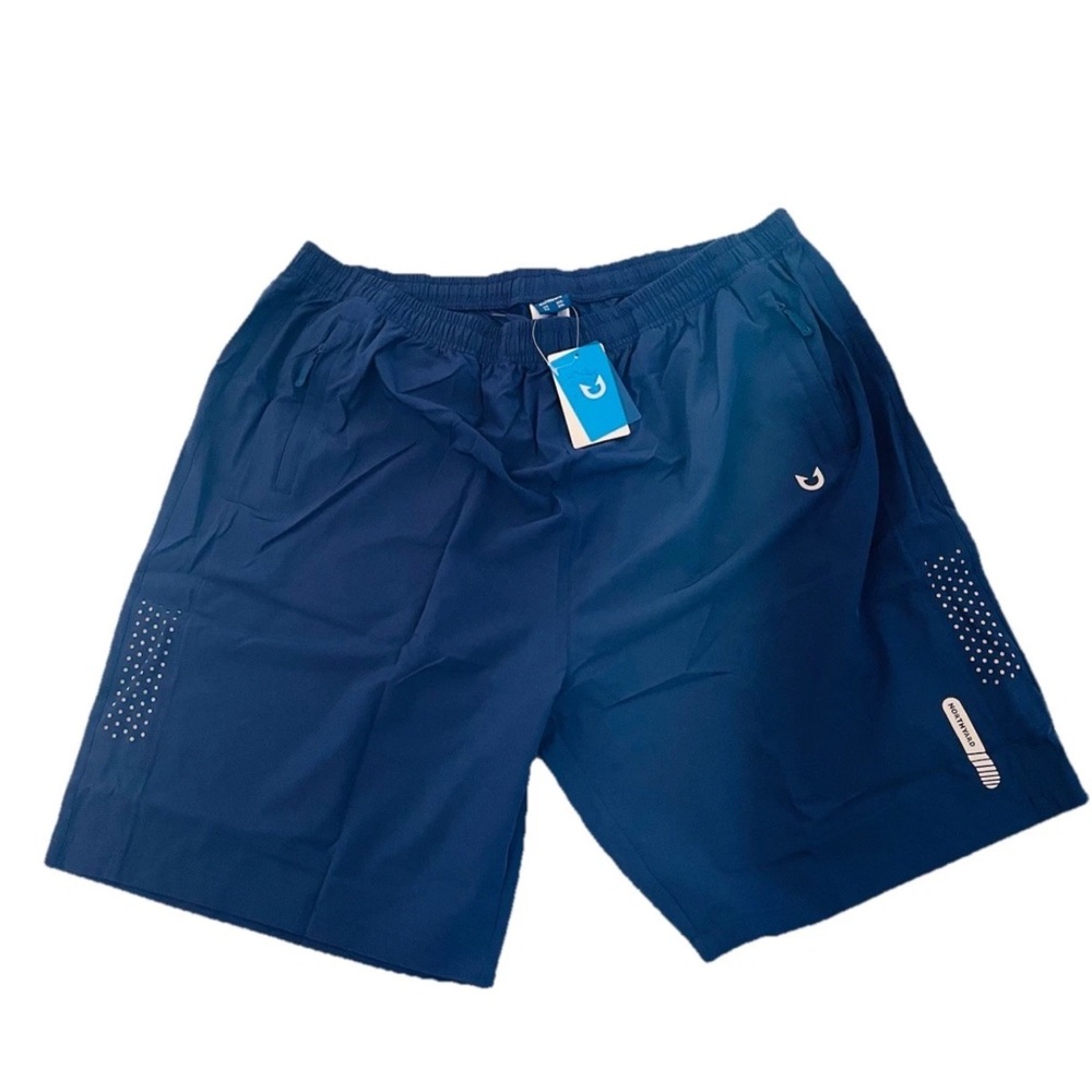 NWT Northyard Mens Athletic Training Workout Shorts Navy Blue 3XL